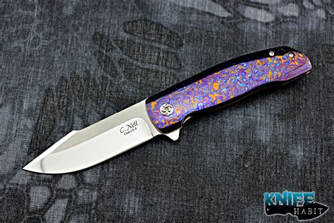 Chad Nell Esg Moire Timascus Inlays And Cts Xhp Mirror Polished Blade