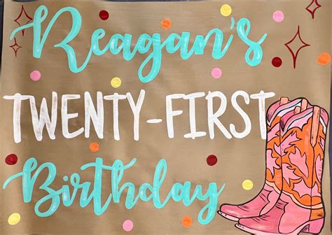 Painted Paper Banner, Birthday Sign, Hand Painted Banner, Engagement