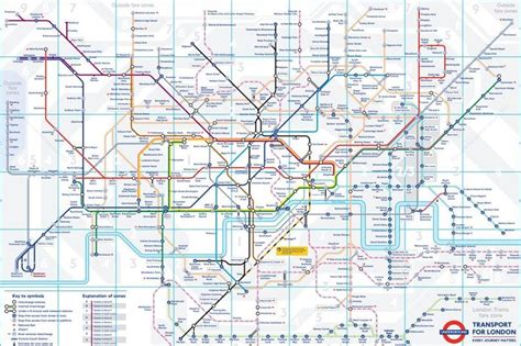 London Underground Map 2022 Latest Edition Zones Colours Elizabeth