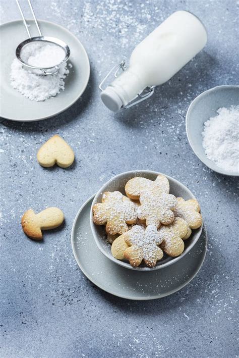Homemade Cookie With Powdered Sugar Stock Photo Image Of Food
