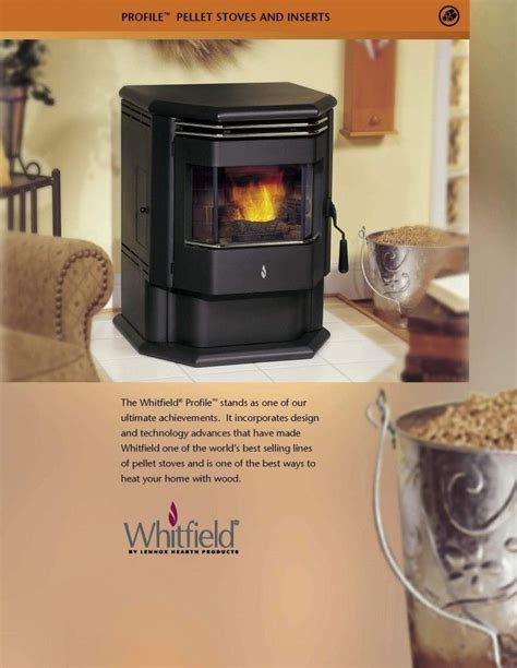 Whitfield Profile 20 And 30 Pellet Stove Brochure Freestanding In 2021