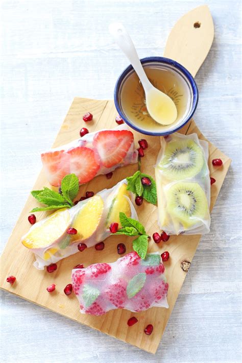 Thai spring roll recipes make tasty appetizers, and the fresh version makes a great packed lunch. Fresh Fruit Spring Rolls | Healthy Ideas for Kids