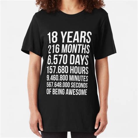 18 Years Old Birthday T Shirts Redbubble
