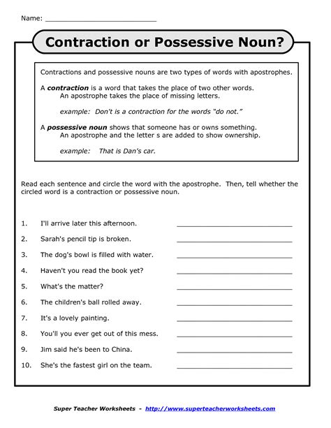 Possessive Pronouns Worksheet Worksheeto