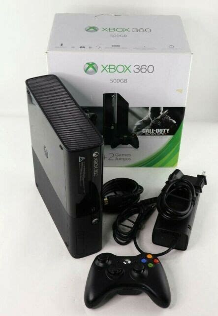 Microsoft Xbox 360 E Holiday Value Bundle 500gb Black Console For Sale