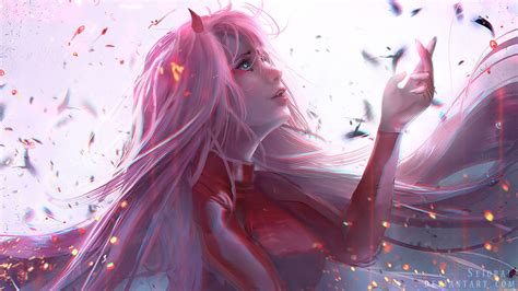 Hd wallpapers and background images. Wallpaper of Darling in the FranXX, Zero Two, Anime, Art background & HD image