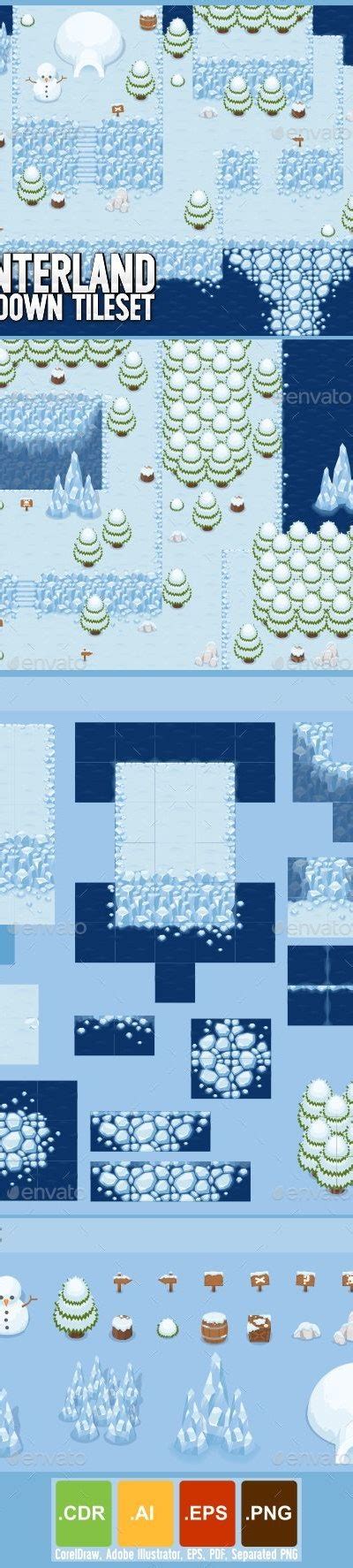 Winterland Top Down Tileset Game Assets Graphicriver