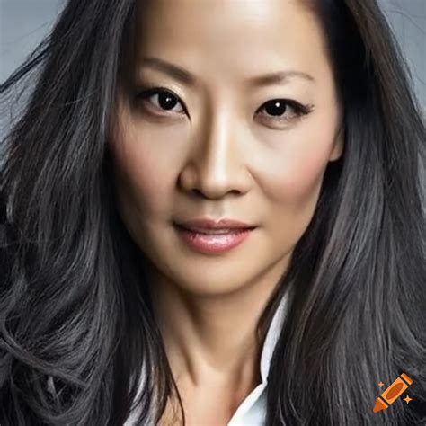 photo of a beautiful asian woman resembling lucy liu and michelle yeoh
