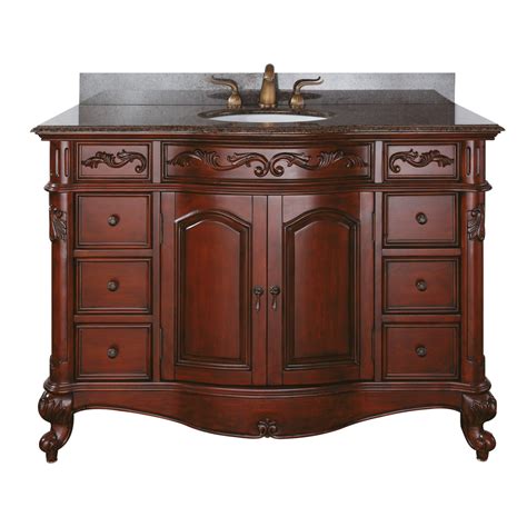 It features six working drawers and shelving located behind the double doors. Avanity Provence 49" Single Bathroom Vanity - Antique ...