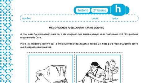 Memorice Con Pueblos Originarios De Chile Curriculum Nacional