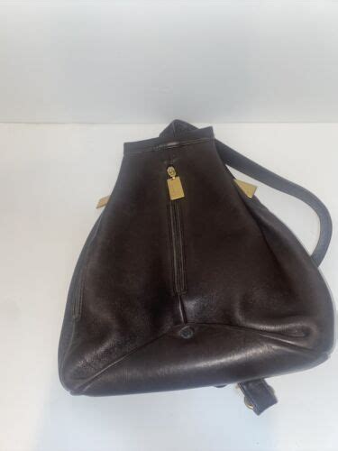 Vintage Tignanello Sling One Shoulder Leather Backpack Black Small Ebay