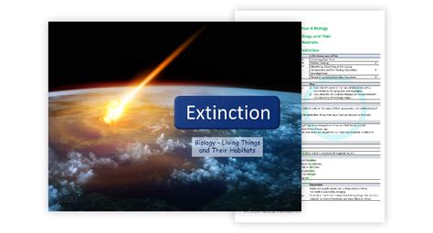 Extinction Lesson Plan Science Year 4