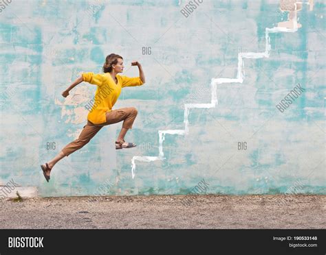 Young Woman Stepping Image And Photo Free Trial Bigstock