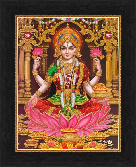 Avercart Goddess Lakshmi Poster 85x11 Inch Framed With
