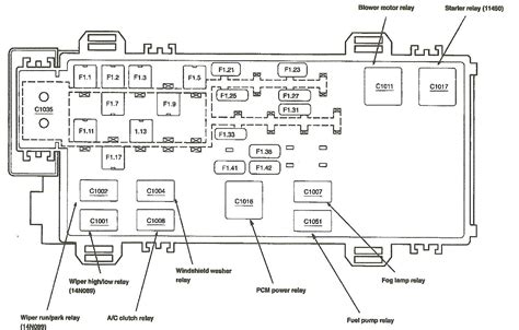 Diagram 1999 Ford Ranger Xlt 2 5 Lit Fuse Box Diagram Schematic