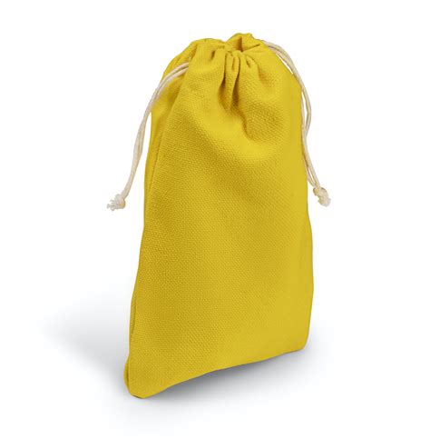 Yellow Canvas Drawstring Bags Set Of 50 4 X 6 No Plastic Shop