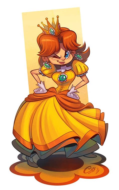 Princess Daisy By Curly Artist Super Mario Art Princess Daisy Daisy Art