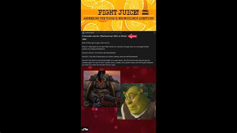 Fight Juice Small Brawl Thunder Warrior Warhammer 40k Vs Shrek