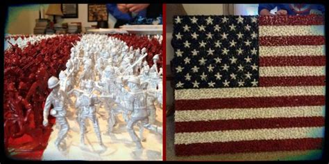 American Flag Made Out Of Small Toy Soldiers Amazing Toy Soldiers
