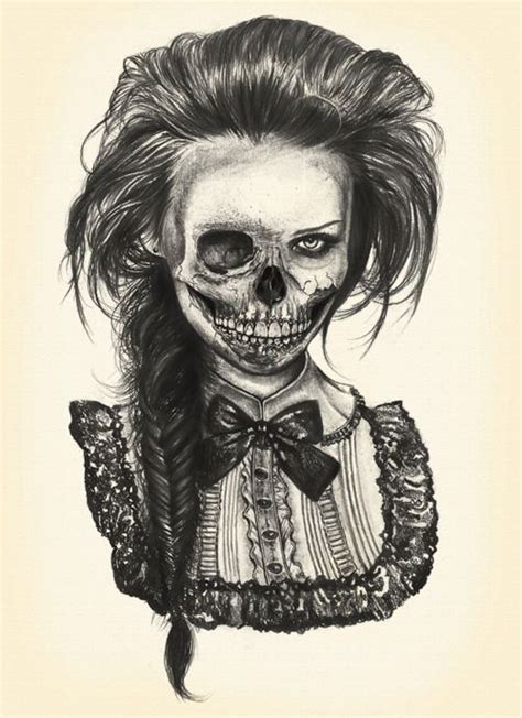 Half Skull Half Face Drawingsart Pinterest Art Work Face