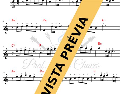 Partituras Score Sheet Music Mum Tema Triste Do Chaves Tutorial Partitura E