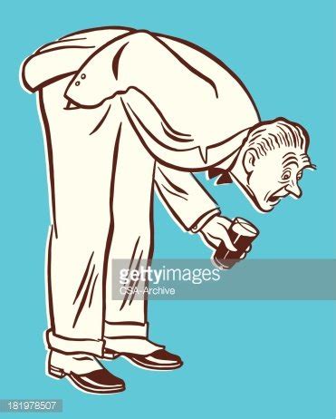 Man Bending Down To Look At Something Stock Clipart Royalty Free Freeimages
