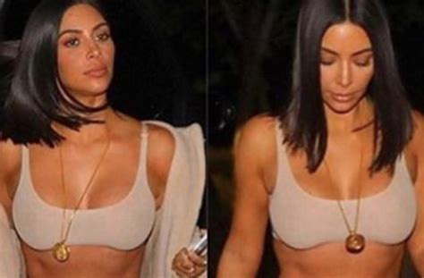 kim kardashian shows off incredibly fit figure in revealing bra top