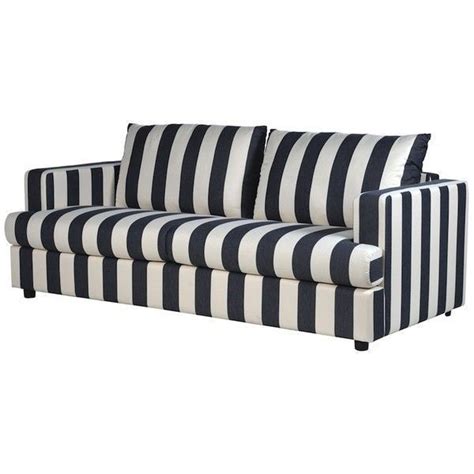 Valentina Black And Cream Striped Sofa Found On Polyvore Featuring