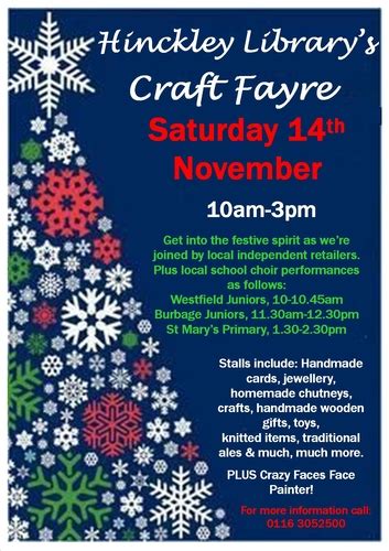 Hinckley Library Festive Craft Fayre Leicestershire County Council