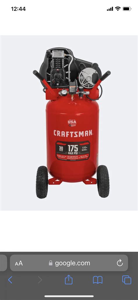 New Craftsman 30 Gallon Single Stage Portable Corded Electric Vertical