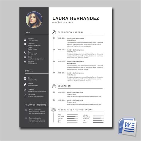 Executive curriculum vitae (cv) sample used when applying for positions that require more than five years of relevant work experience. Cv Curriculum Vitae Diseño Creativo - Para Word - $ 79.00 ...
