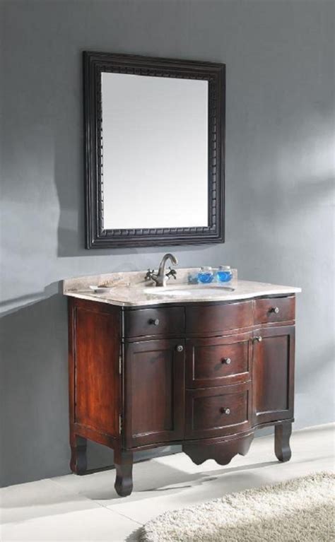 38 inch vanity cabinet with fitted sink. 38 Inch Traditional Single Bathroom Vanity with Cherry ...