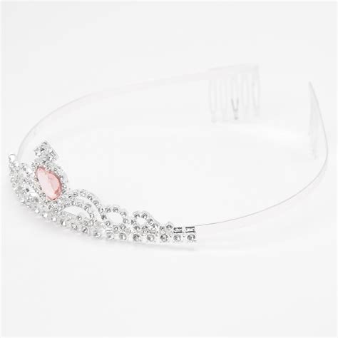 Kids Silver Delicate Heart Tiara Claires Us