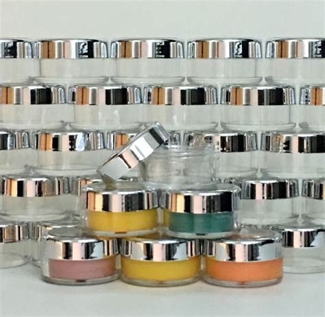 500 Cosmetic Jars Empty Beauty Containers Silver Acrylic Lids 10 Gram Ml 3011 Ebay