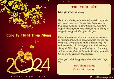 Thư Chúc Tết Khách Hàng đối Tác Mới Nhất 2024