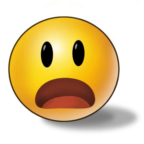Geschokt Gele Smiley Emoji Cartoon Vector Clipart Friendlystock The