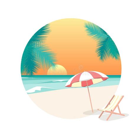Cartoon Beach Travel Resort Background Card Ad Vector Vector