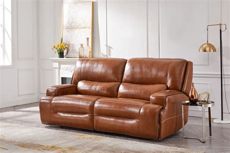 Edward Power Reclining Leather Sofa Cleos Furniture