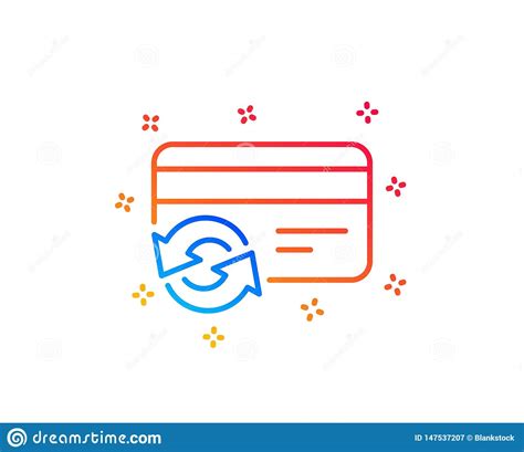 Changing credit cards with your bank is relatively simple. Change Credit Card Line Icon. Payment Method Sign. Vector Stock Vector - Illustration of blue ...