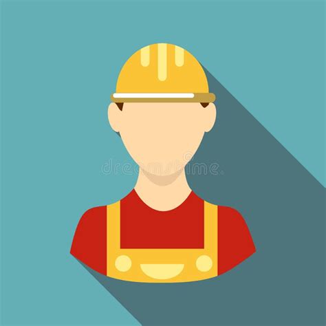 Builder Icon Flat Style Stock Vector Illustration Of Industry 85167645