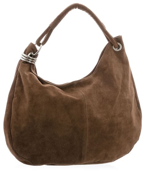 Big Handbag Shop Women Italian Real Suede Leather Large Hobo Shoulder