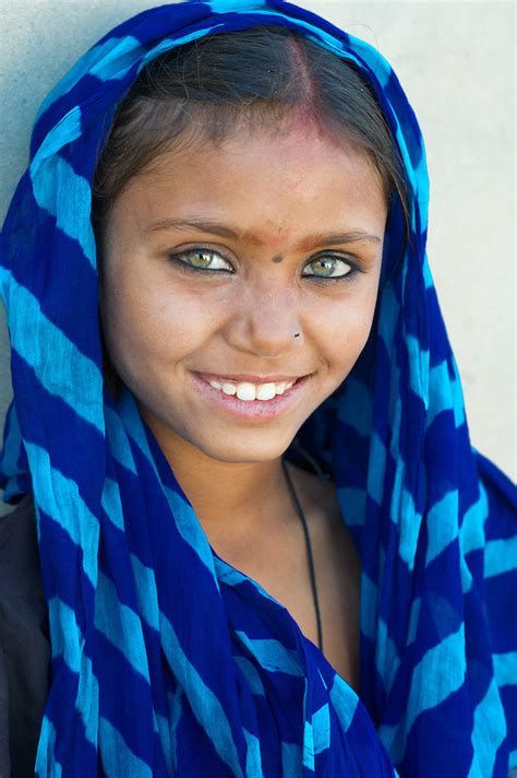 Smiling Happy Rajasthani Girl India Mirjam Letsch Photography
