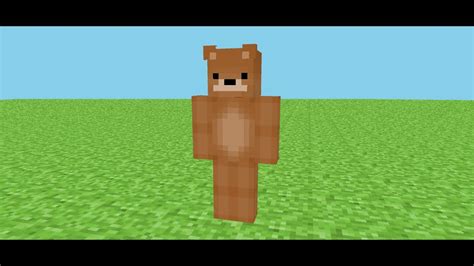 Mcskin3d Teddy Bear Minecraft Skin Making 마인크래프트 곰인형 스킨 만들기 Nins