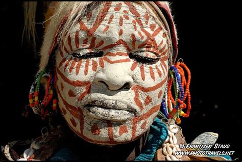 Kikuyu Tribeswoman With Traditional Face Paint African People