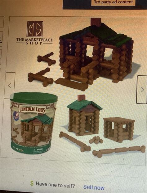Lincoln Logs 100th Anniversary Tin By Lincoln Logs 111 Pieces Made In