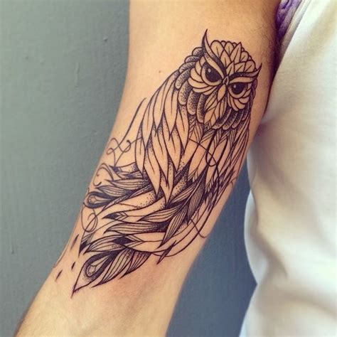 This Owl Tattoo By Supakitch Shows Off The Artists Stunning Linework