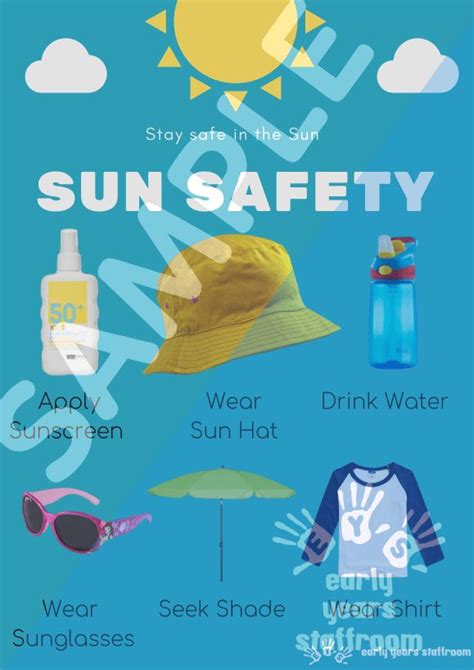 Sun Safety Poster Classroom Eyfs Classroom Healthy Living