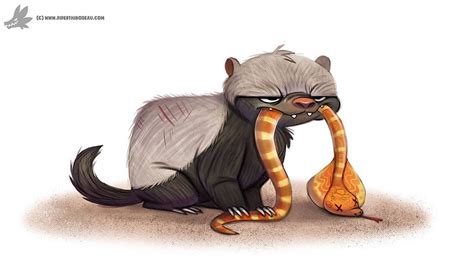 Daily Painting 962 Honey Badger Dont Care Og By Cryptid Creations