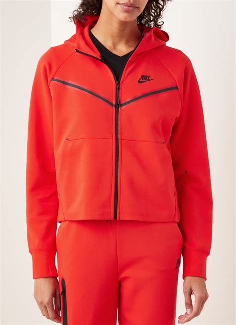 Nike Sweatvest Met Capuchon En Logo • Rood • De Bijenkorf