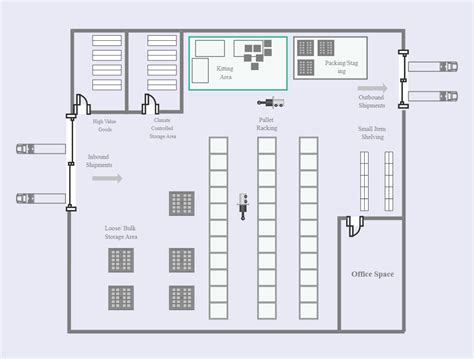 Simple Warehouse Floor Plan Edrawmax Template